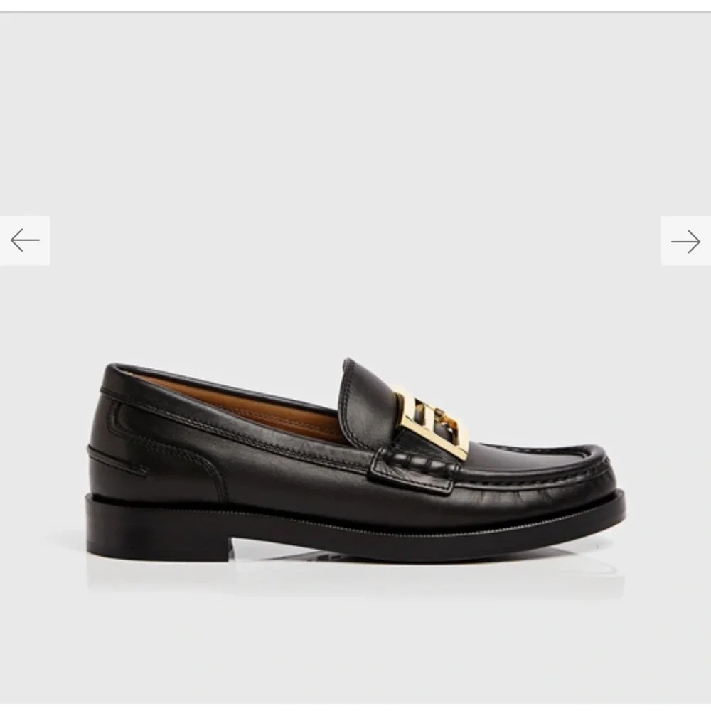 FENDI  Baguette Calfleather Loafers - Picture 2 of 10